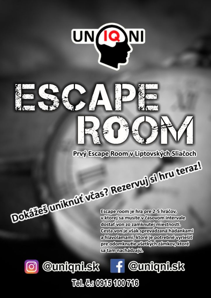 Escape Room Uniqni Liptovské Sliače Escape Room Uniqni Liptovské Sliače