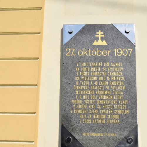 Place of the tragic event in Černová