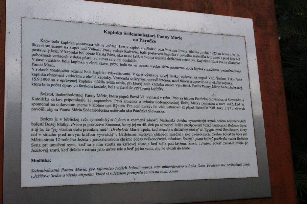 Kaplnka Sedembolestnej Panny Márie na Paračke v Likavke 06