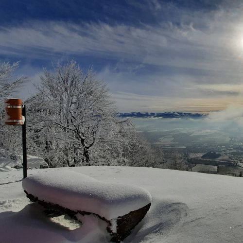 Viewpoint at Predný Choč (Front Choč) in winter