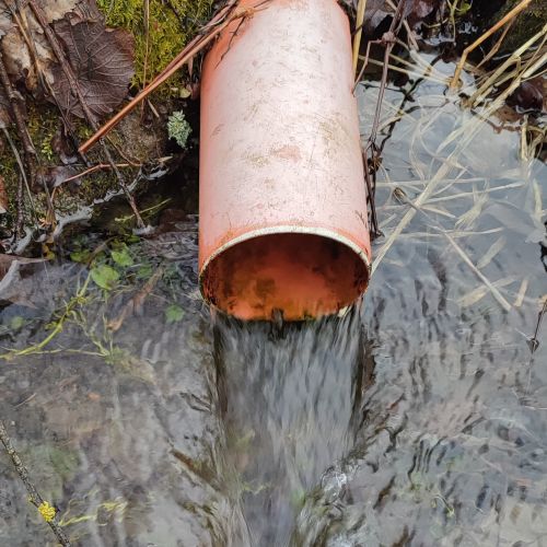 Rift from the water tower by the cemetery, Komjatná