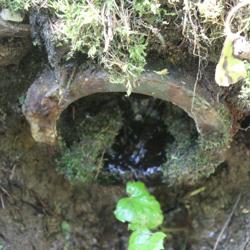 Prepad z vodojemu pod Plieškou, Kalameny