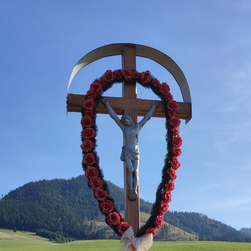 Kríž na cintoríne dolná časť, Liptovská Lúžna